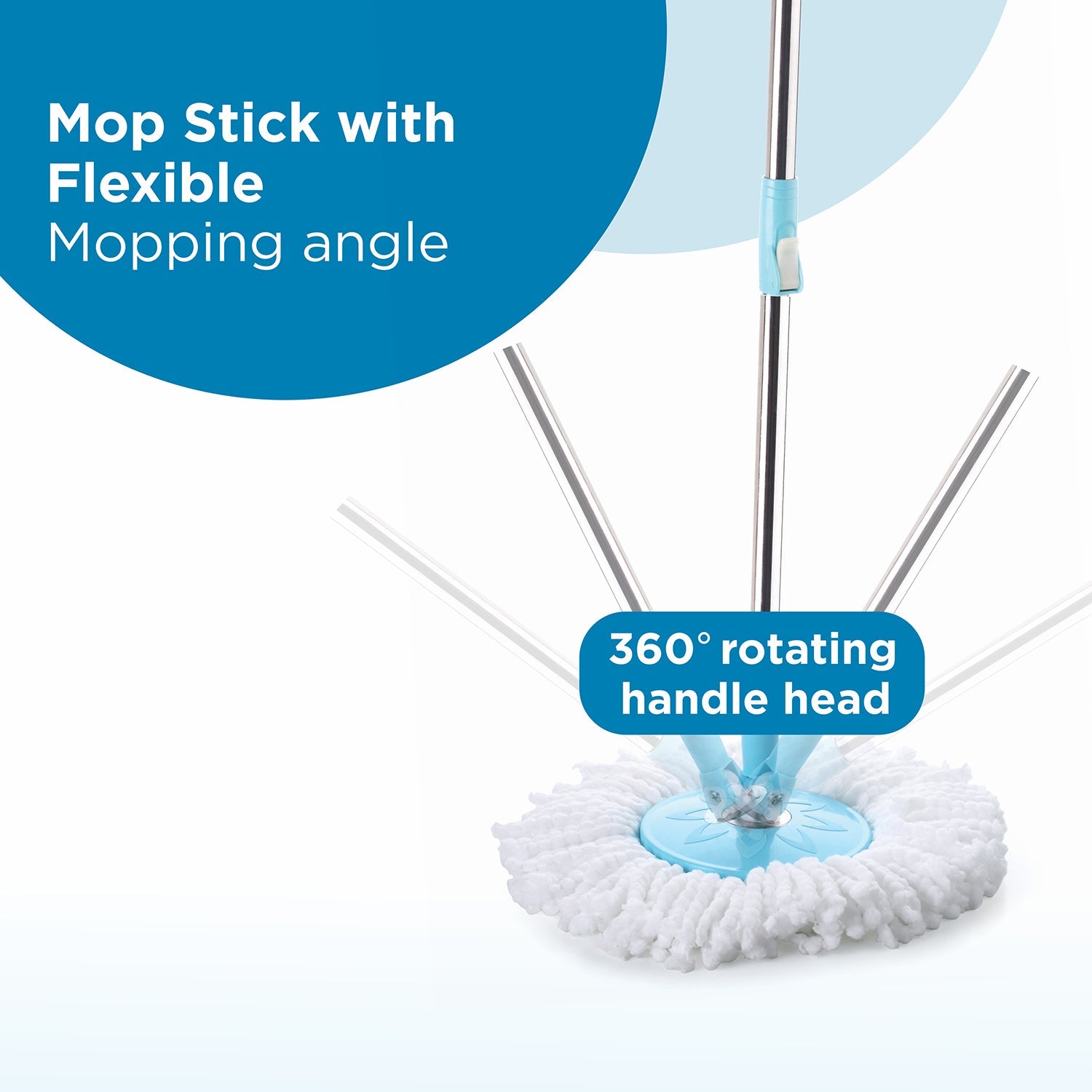 8714 RAPID STEEL SPINNER BUCKET MOP 360 DEGREE SELF SPIN WRINGING WITH 2 ABSORBERS FOR HOME AND OFFICE FLOOR CLEANING MOPS SET DeoDap 8714 RAPID STEEL SPINNER BUCKET MOP 360 DEGREE SELF SPIN WRINGING WITH 2 ABSORBERS FOR HOME AND OFFICE FLOOR CLEANING MOPS SET DeoDap
